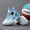Autumn Mesh Lace-up-free Boys' Sports Shoes, New Rotating Button, Medium and Large Children's Breathable Primary School Basketball Shoes