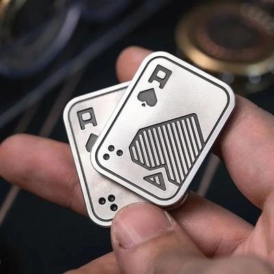 KK AA Curseur Fidget Crâne Métallique Curseur à Pousser Jouet Anti-Stress Anti-Stress EDC Toupie Jouets de Poker Cadeaux Adultes