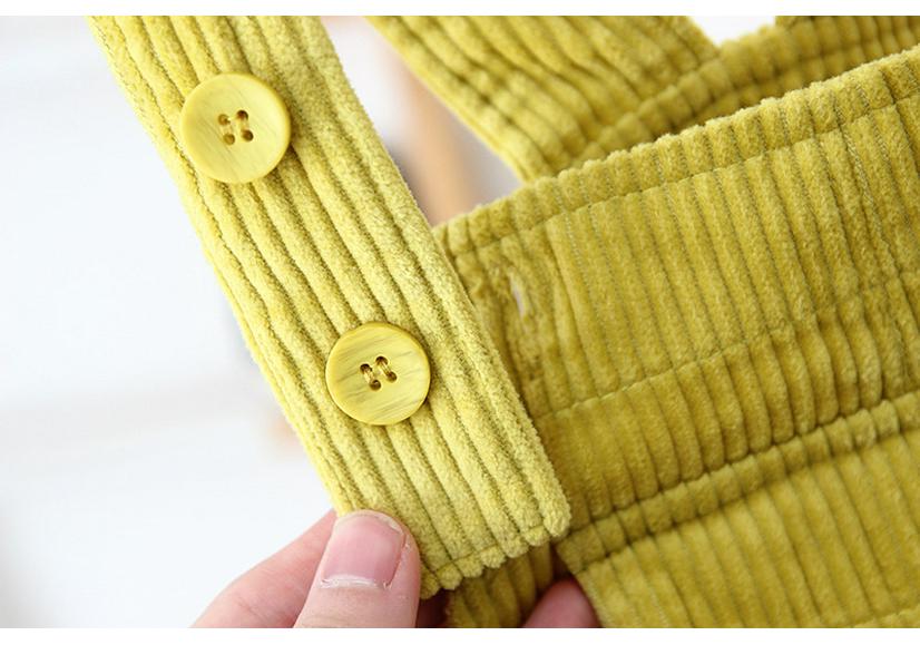 Korean Kids' Corduroy Overalls with Crotch Opening (0-3 Years) - 2026 New Style