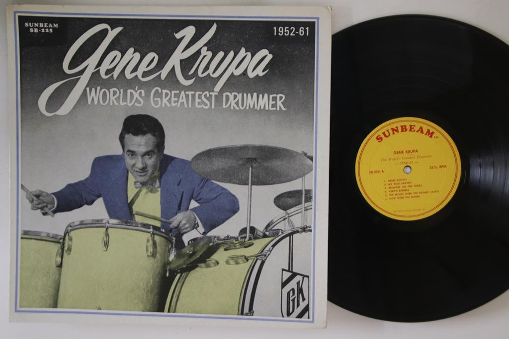 LP Record GENE KRUPA - World's Greatest Drummer 1952-61 SB225 SUNBEAM 1978 US Jazz Used