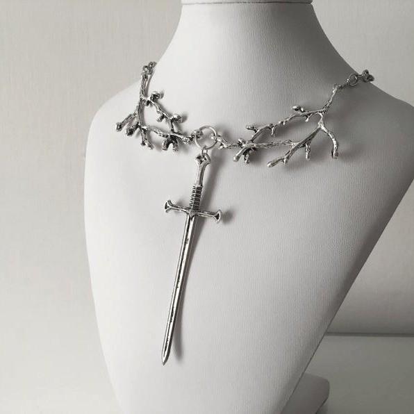 Geometric Cross Pendant Chain With Alloy Material For Fashion Women