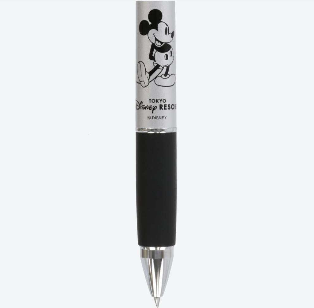 Ballpoint Pen Mechanical Pencil JETSTREAM Mickey Mouse Design Disney Mechanical Pencil Resort Limited Edition (4 Colors) & (silver) Multi-function