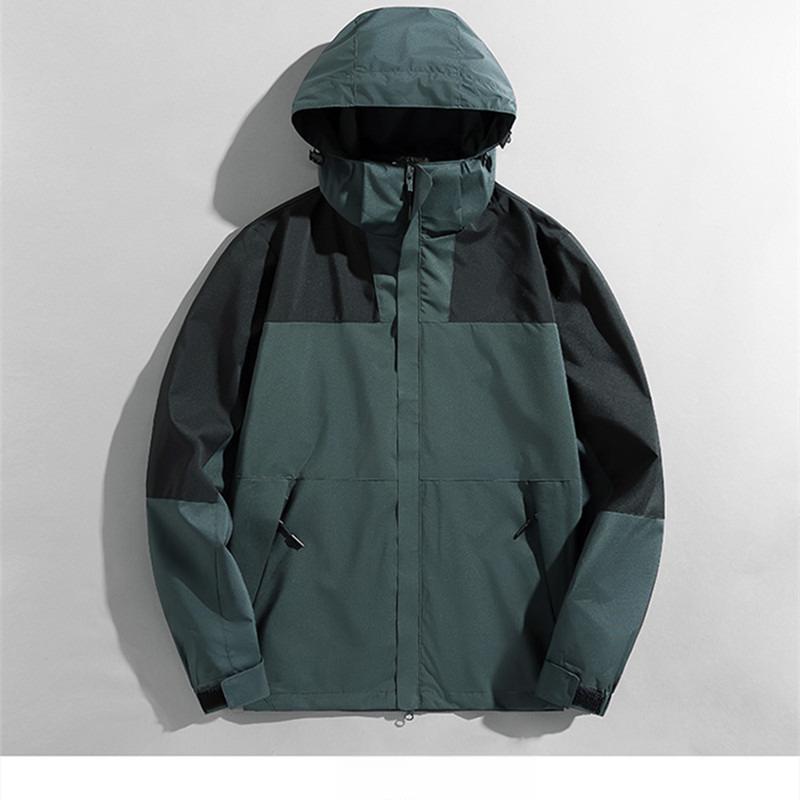 Jacket Men's Spring and Autumn Jacket Windproof and Waterproof Large Size Color-matching Jacket
