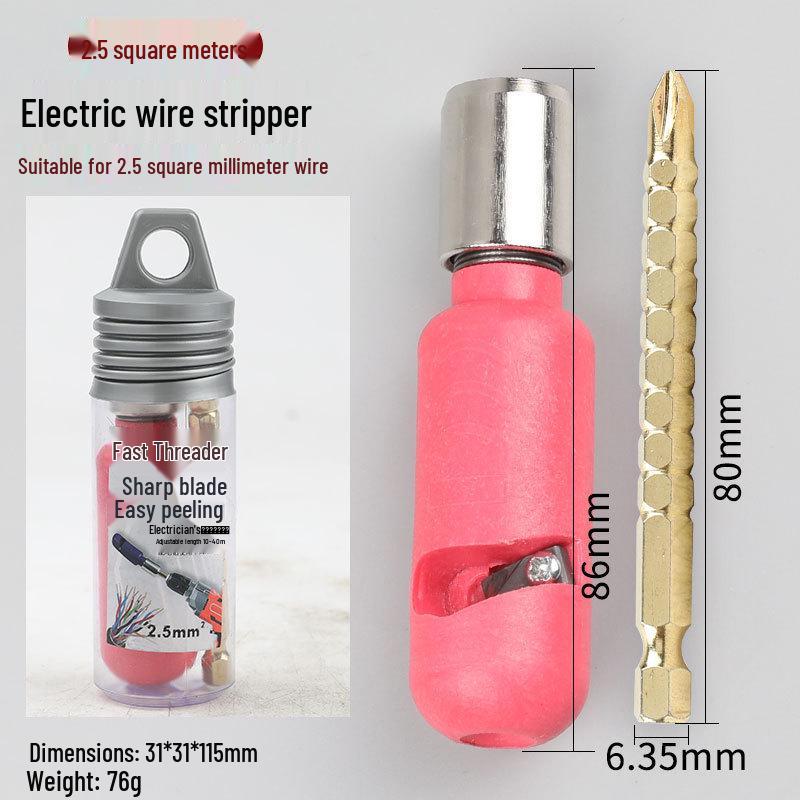 Electrician's Lightweight Portable Wire Stripper Drill for Fast Cable Peeling