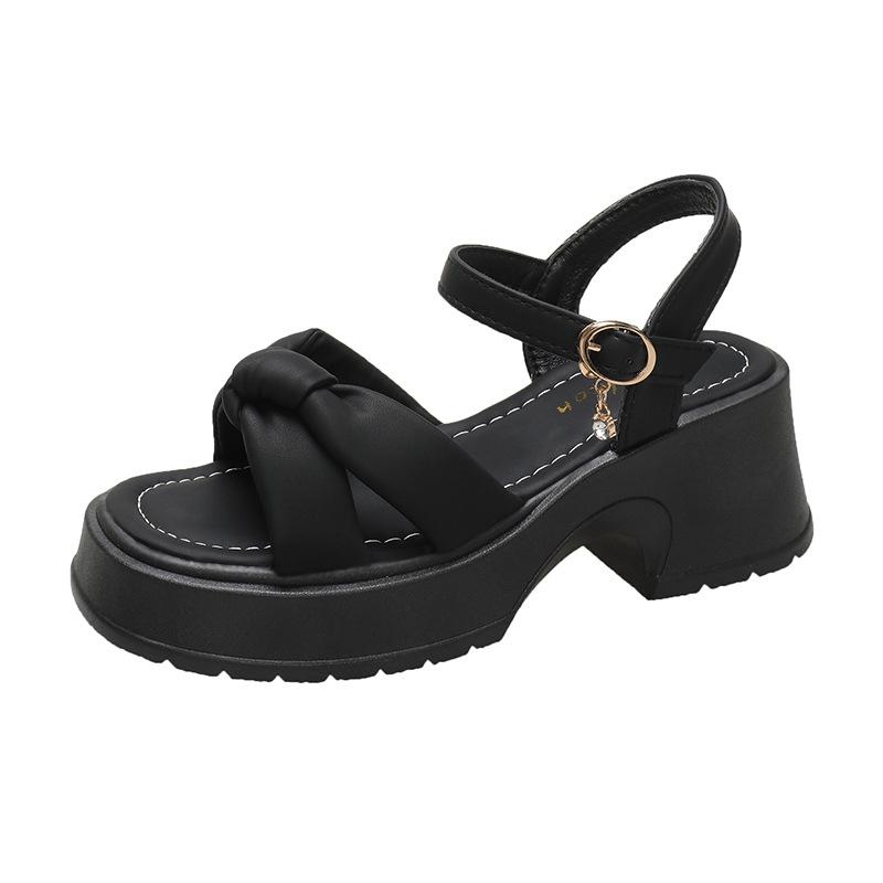 Platform sandals fairy fairy wind summer new comfortable soft surface thick heel muffin shoes Roman shoes outer wear women's shoes