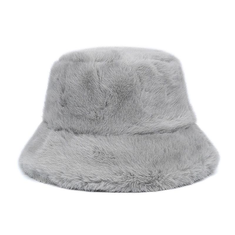 Autumn Winter Panama Hat Women Faux Fur Fisherman Hat Zebra Print Plush Velvet Warm Panama Hat Fisherman Hat Female