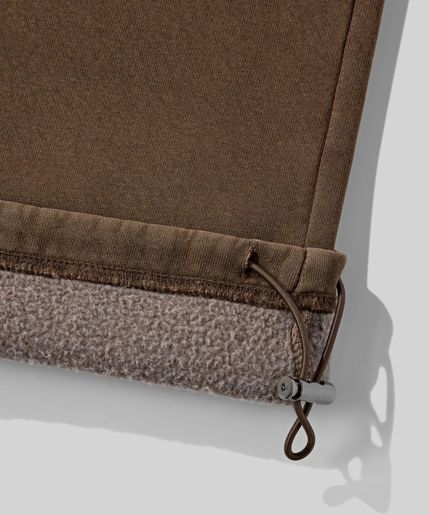 Beodeonteu (Fleece-Lined) Basic Wide Sweatpants [Mocha]
