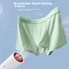 LANGSHA Men's Ice Silk Cool Antibacterial Seamless Mid-Rise Breathable Boxer Briefs for Young Me