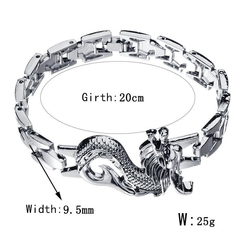 Domineering Chinese Zodiac Dragon Watch Chain Men's Bracelet