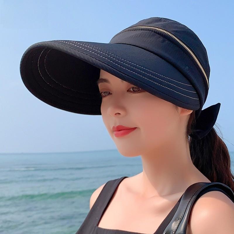 Sun Protection Outdoor Womens Summer Sun Hat With Large Brim And Detachable Top For Cycling And Beach