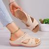 2025 Summer Plus Size PU Wedge Platform Chunky Sole Women's Sandals – Soft, Comfortable, Versatile, Open Toe