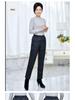 Women's High-Waist Fleece-Lined Warm Down Pants - Lightweight, Straight Leg, Perfect for Middle-Aged & Elderly Moms, Small Size (New).