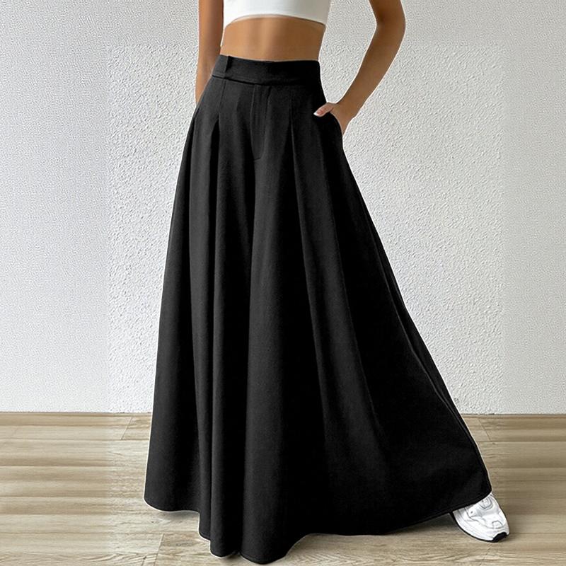 ZANZEA Women Elastic Waist Loose Casual Wide Leg Culottes Pants
