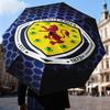 Ombrello Pieghevole Scozia Emblema Leone Rampante, Ombrello Automatico 8 Stecche per Viaggio, Campeggio Uso Regalo per Halloween Natale