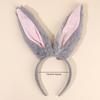 Cosplay Rabbit Eat Headband Kawaii Fuzzy Bunny Ears Hair Band Hoop For Girl Children Sweet Party Headwear Tiara Hair Accessories