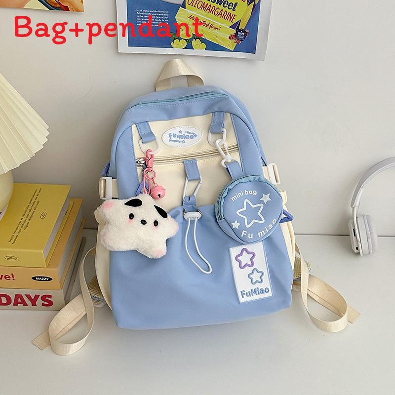 Summer Star Backpack For Girls With Waterresistant Nylon And Laptop Fit For Daily Use