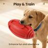 Roter Quietschender Rugbyball Hundespielzeug TPR Kauspielzeug für Zahnen & Langeweile Linderung Haustier Langeweile-Killer Spielzeug für Draußen & Alleinigen Spaß