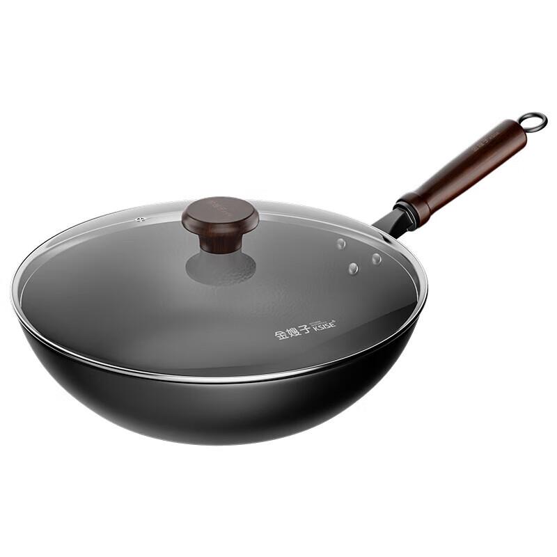 KSISE Artisan Hammered Iron Wok