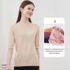 Women's Mulberry Silk Blend Crew Neck 5-Sleeve T-Shirt