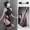 770 Plus Size Sexy Lingerie Slit Cheongsam Dress - Buttock-Revealing Summer Pajamas for Women, High Elasticity, Ideal for Roleplay
