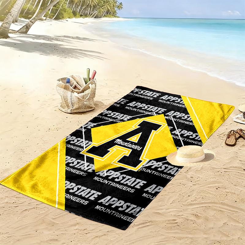 Appalachian State Mountaineers Print Beach Towel, Large Soft Quick Dry Towel for Beach Camping Swimming