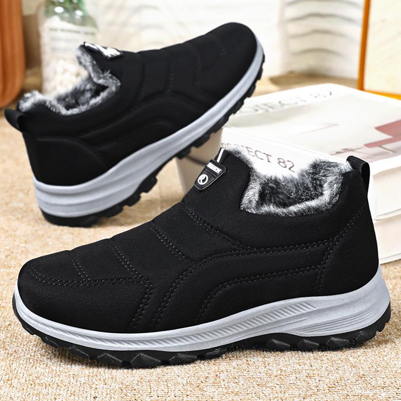 Shoes women's shoes winter cotton boots new velvet thickened one-pedal snow boots warm waterproof cotton shoes 2025