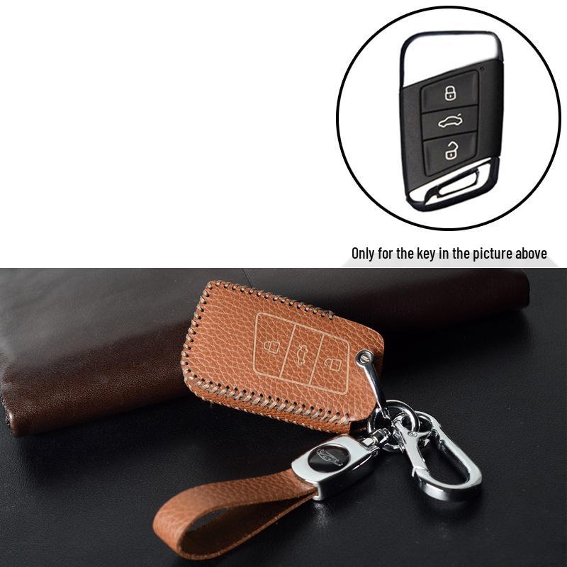 Volkswagen Key Protection Cover: Fits 21 Models, Including New Passat, Magotan, 330GTE, and B8B7 - Genuine Leather