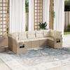 VidaXL Garden Lounge Set with Cushions 7 Pcs, Patio Sofas, Patio Furniture Set, Outdoor Furniture, Beige 3220587