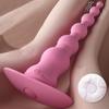Anal Beads Anal Vibrator Beginner Adult Toy for Women Anal Plug Silicone Electric Dildo Soft Thin 7 Beads Anal Vibrator Prostate for Men Beginner Anal