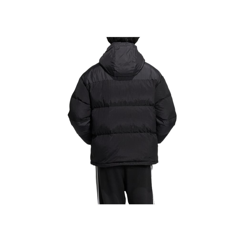 Adidas Originals Trefoil Goose Down Jacket With Zip Hood Men Outerwear Black IC3561