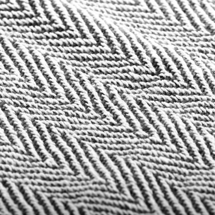 Couverture - vidaXL - 220x250 cm - Coton recyclé - Bleu marine - Design contemporain