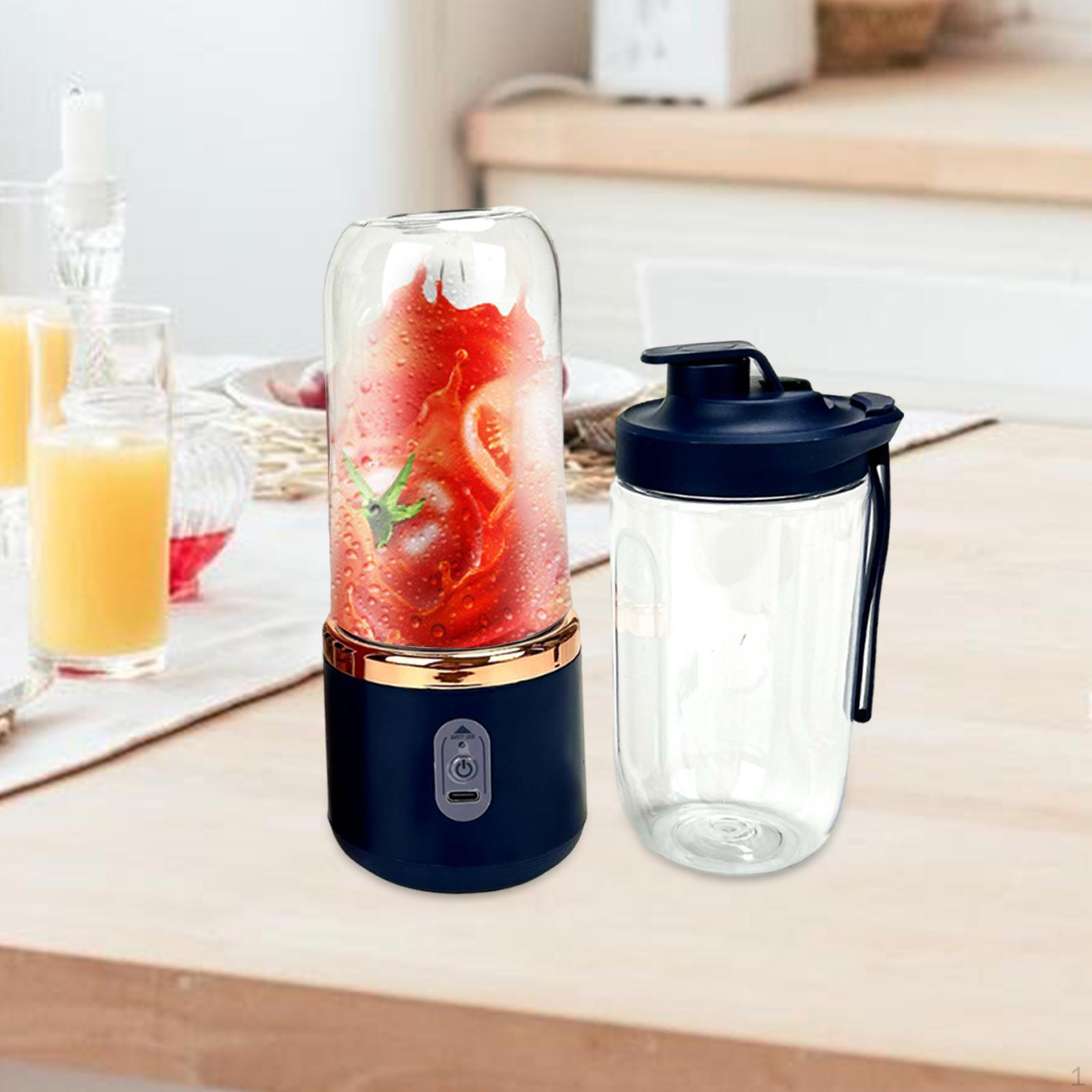 

Портативный блендер, соковыжималка, коктейли для личных смузи, миксер, машина для фруктов, мини Double Cup синий