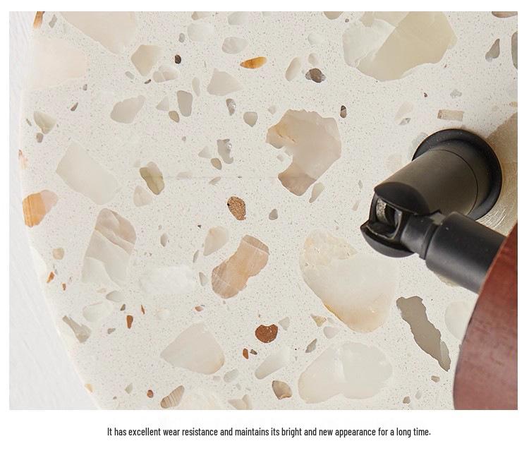 Nordische drehbare transluzente Stein-LED-Wandleuchte für Schlafzimmer im Wabi-Sabi-Stil, Nachttisch, Eingang oder Balkon.