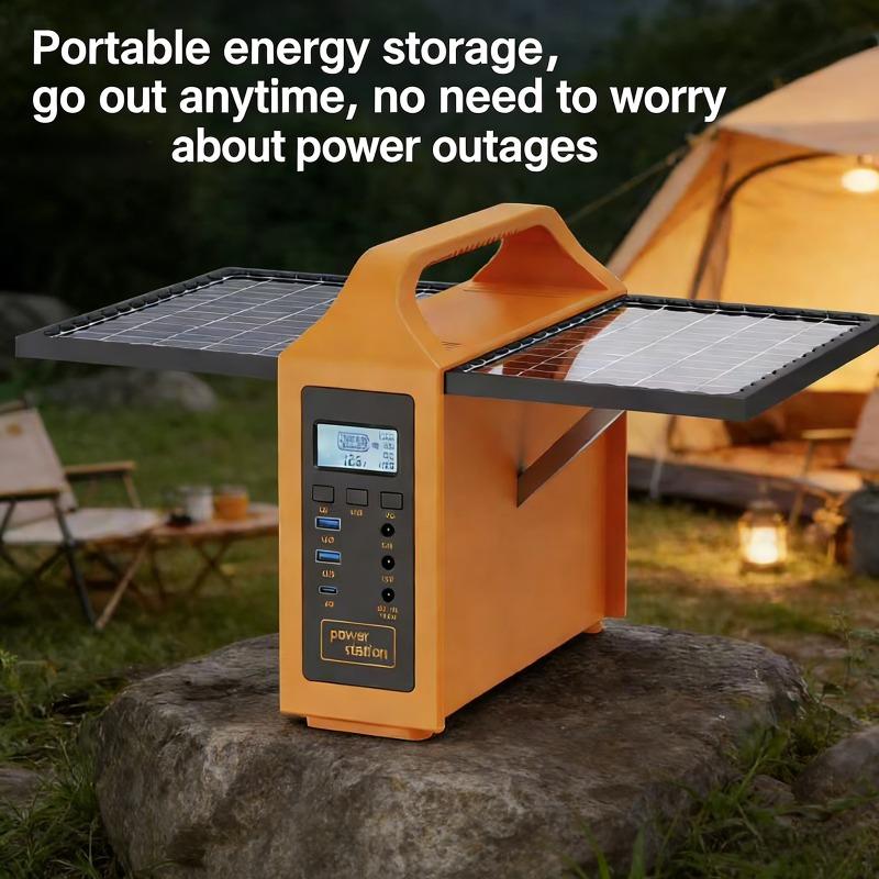 100W 150W Solar Powered Outdoor Power Supply 110/220V Power Supply Solar Generator Backup Power LED With Solar Panel For Camping