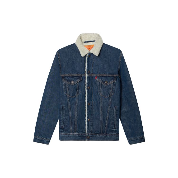 

Джинсовая куртка Levis с подкладкой из искусственной овчины, унисекс, синяя 79129-0013 S
