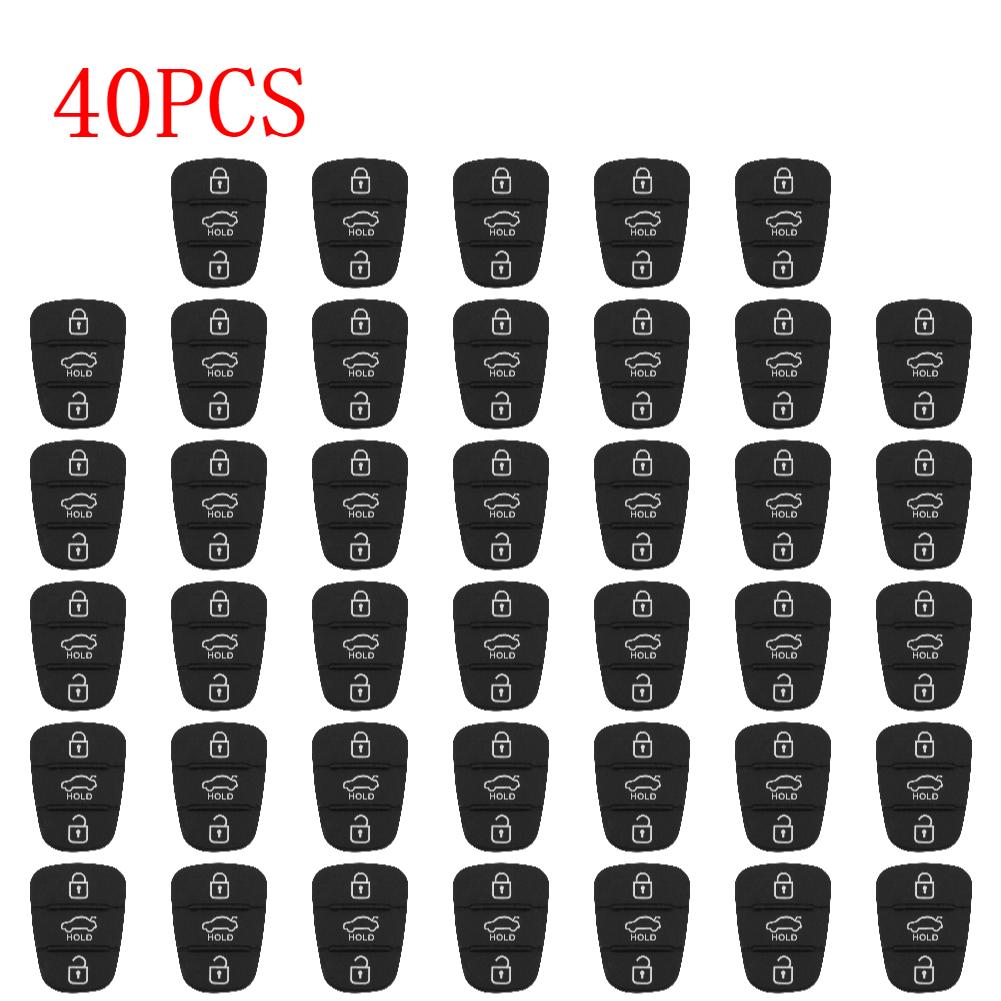10-50PCS Replacement 3 Button Remote Key Fob Case Rubber Pad For Hyundai I10 I20 I30 IX35 for Kia K2 K5 Rio Sportage Flip Key