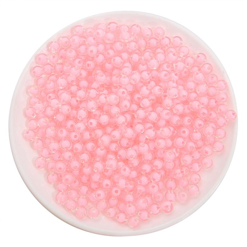 Frosted Acrylic Round Beads for DIY Jewelry and Beading Accessories