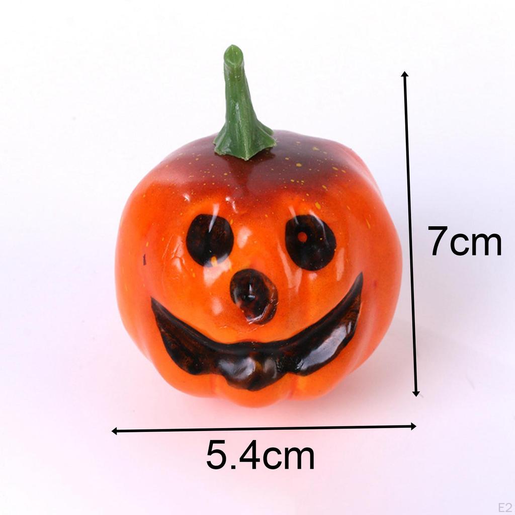 12 Stück Niedliche Künstliche Kürbisse Modell Halloween Dekoration Stapelbar Einzeln 2x2,8 Zoll für