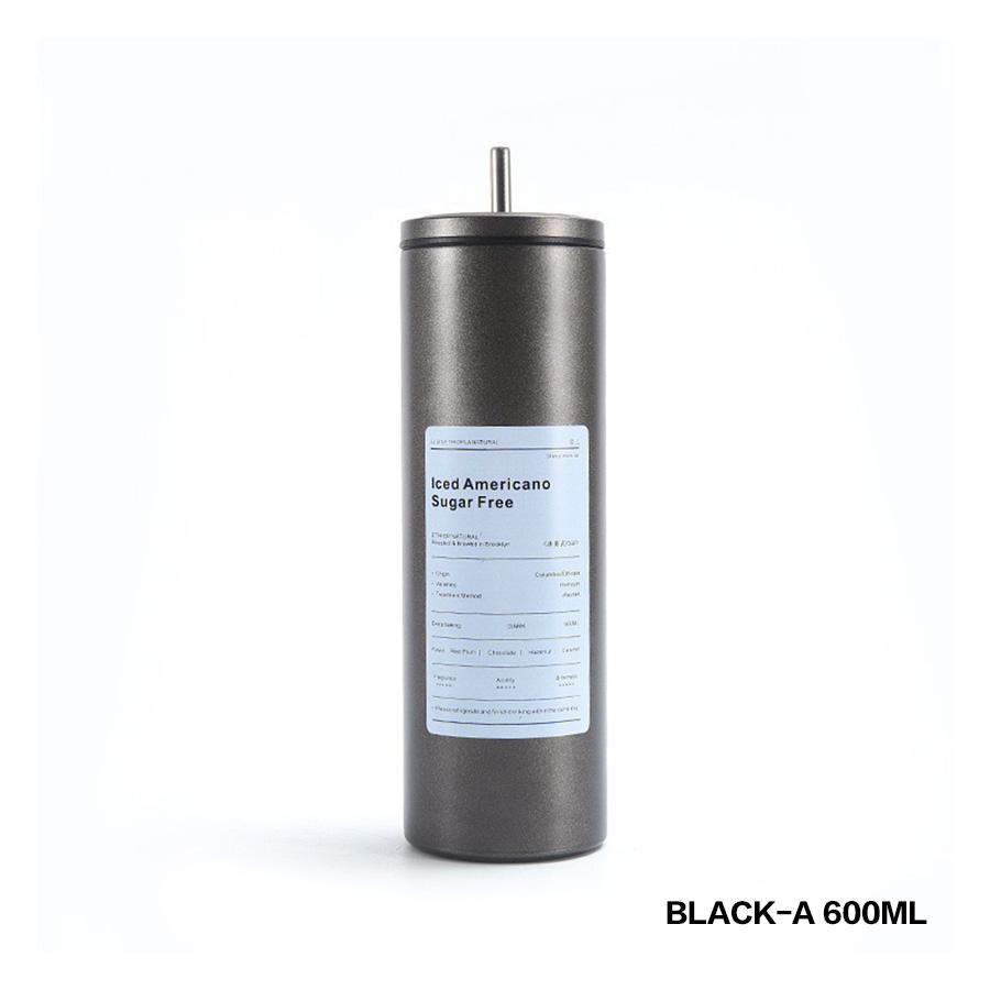 Termoska na kávu z nerezové oceli 304 s dvojitou vrstvou, chladicí slámka, přenosná, opakovaně použitelná, ledová, americká, láhev na vodu