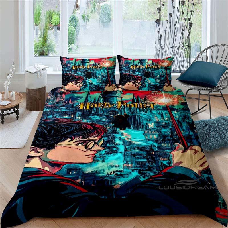 HD Image H — Harry Potter Bedding Set: 3D-Printed Cartoon Duvet Cover — Soft, Comfortable
