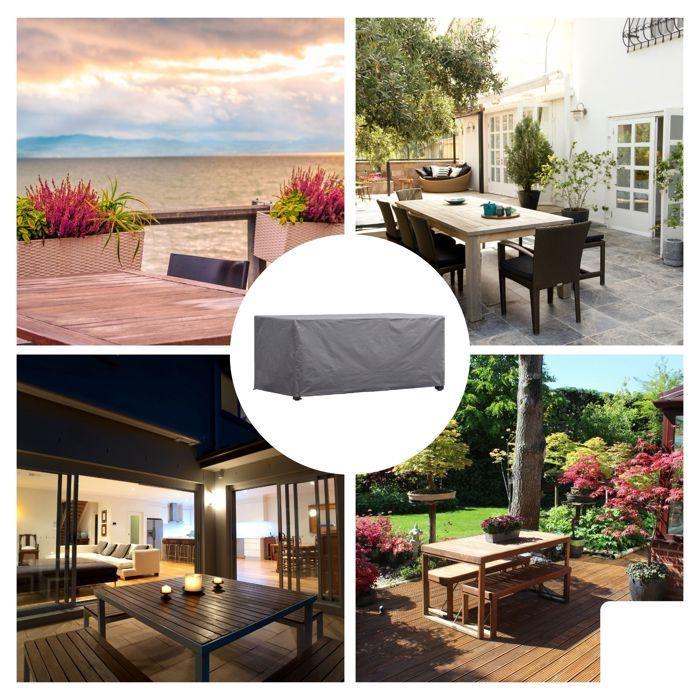 Perel Garden Housse De Protection Pour Table De Jardin Maximum 160 Cm, Anthracite, 165 X 105 X 75 Cm - OCT160