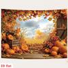 2D flat design, 1 piece per pack. Autumn pumpkin harvest background banner - Farm theme colorful autumn decoration