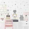 Cartoon Gray Khaki Star Wall Stickers for Kids Room Bedroom Nursery Home Decoration Wall Decals