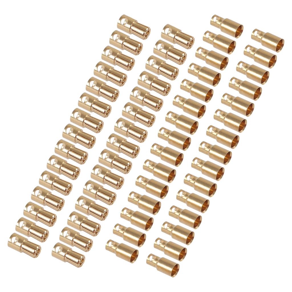 30 Paare Bananenstecker Buchsen Stecker Weiblich Männlich Vergoldet für Industrie DIY RC Batterie