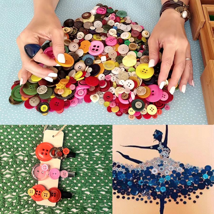 60/120/240 Stück Runde Kleine Knöpfe Bunt Bastelbedarf Nähen Kleidung DIY Malzubehör XJM