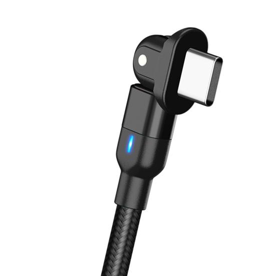 Datenkabel Anti-Verwicklungsseil Typ-C 180 Geflochtenes Nylon Grad Drehung Ladekabel