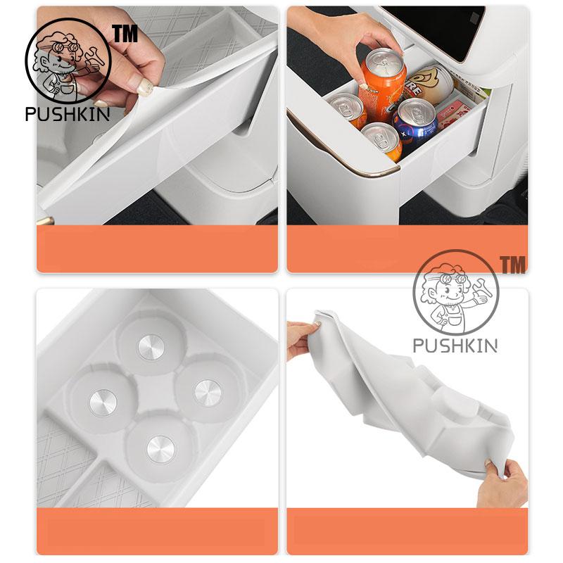 For Lynk & Co 900 2025 2026 Car Silicone Refrigerator Storage Box Restyling Tray Interior Storage Decoration Accessories