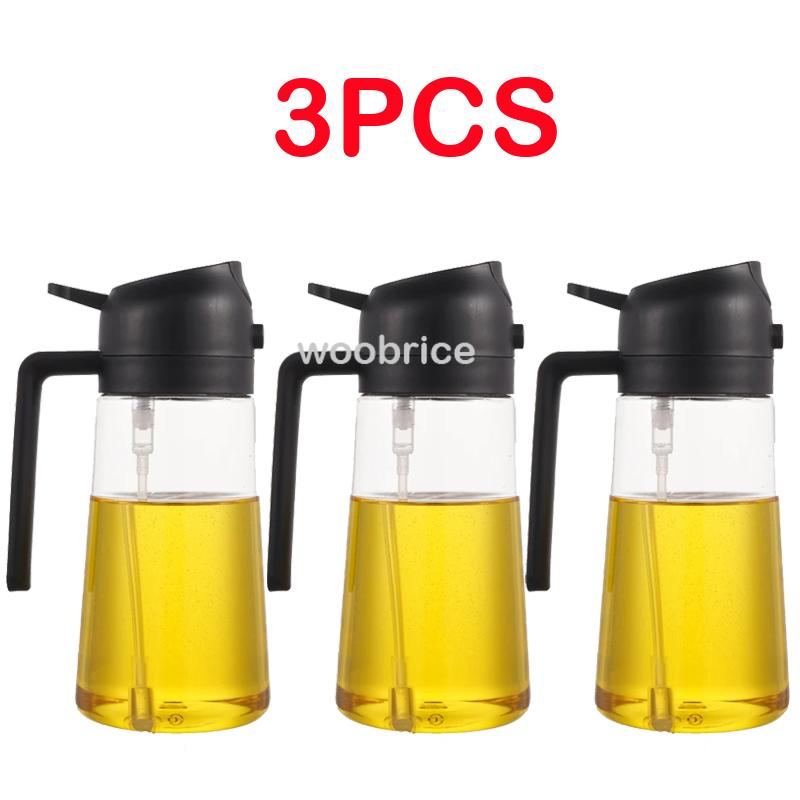 2in1 500ml Plastic Spray Oil Sprayer Bottle Spray Oil Dispenser Salad BBQ Kitchen Baking Roasting Camping Picnic Kitchen Tool