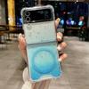 For Samsung Z Flip 6 5 4 3 Magsafe Gradient Glitter Folding Phone Case For Samsung Z Flip 5 4 Magnetic Charging Shockproof Cover