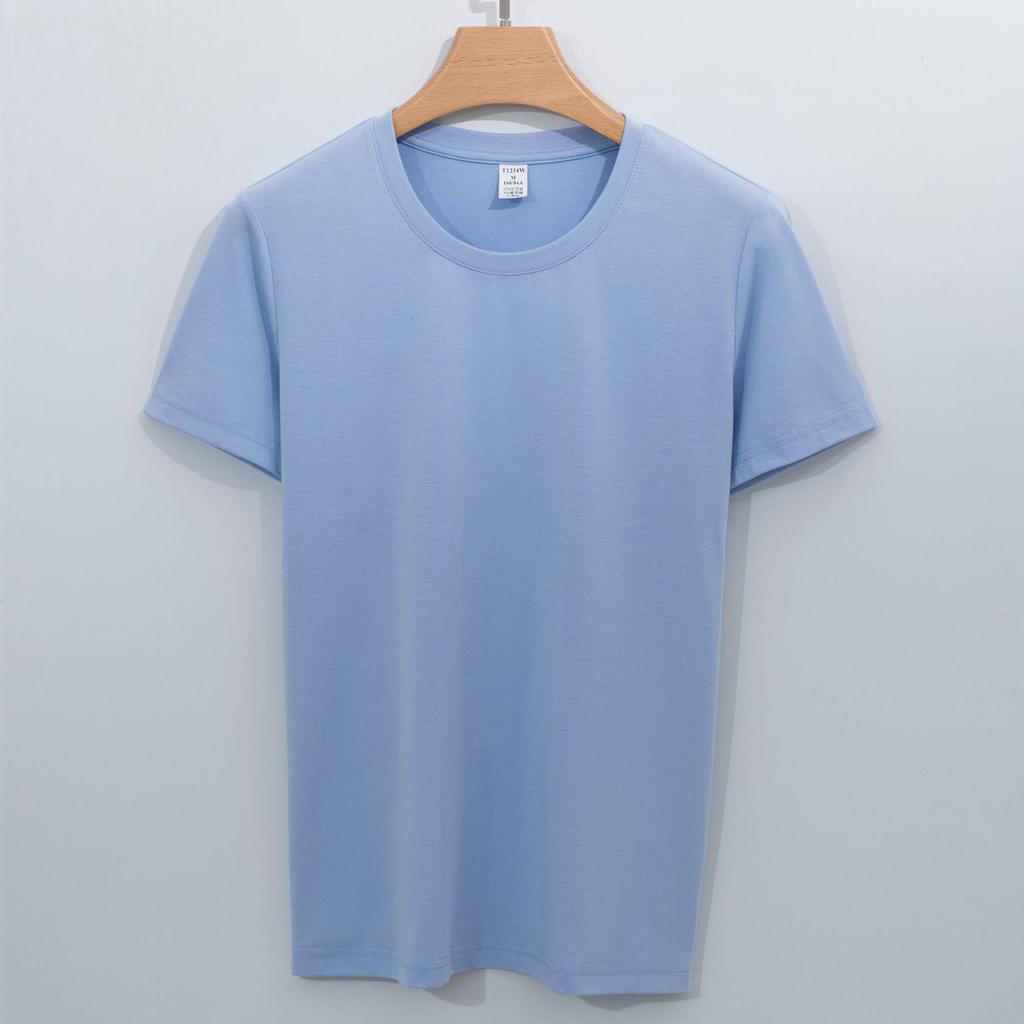 Ukosi Women's High-Grade Modal T-Shirt - Short-Sleeve, Round Neck, Solid Color, 220g